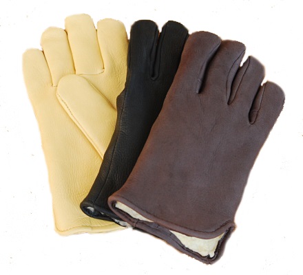 Deerskin Slip On Gloves With Pile Lining